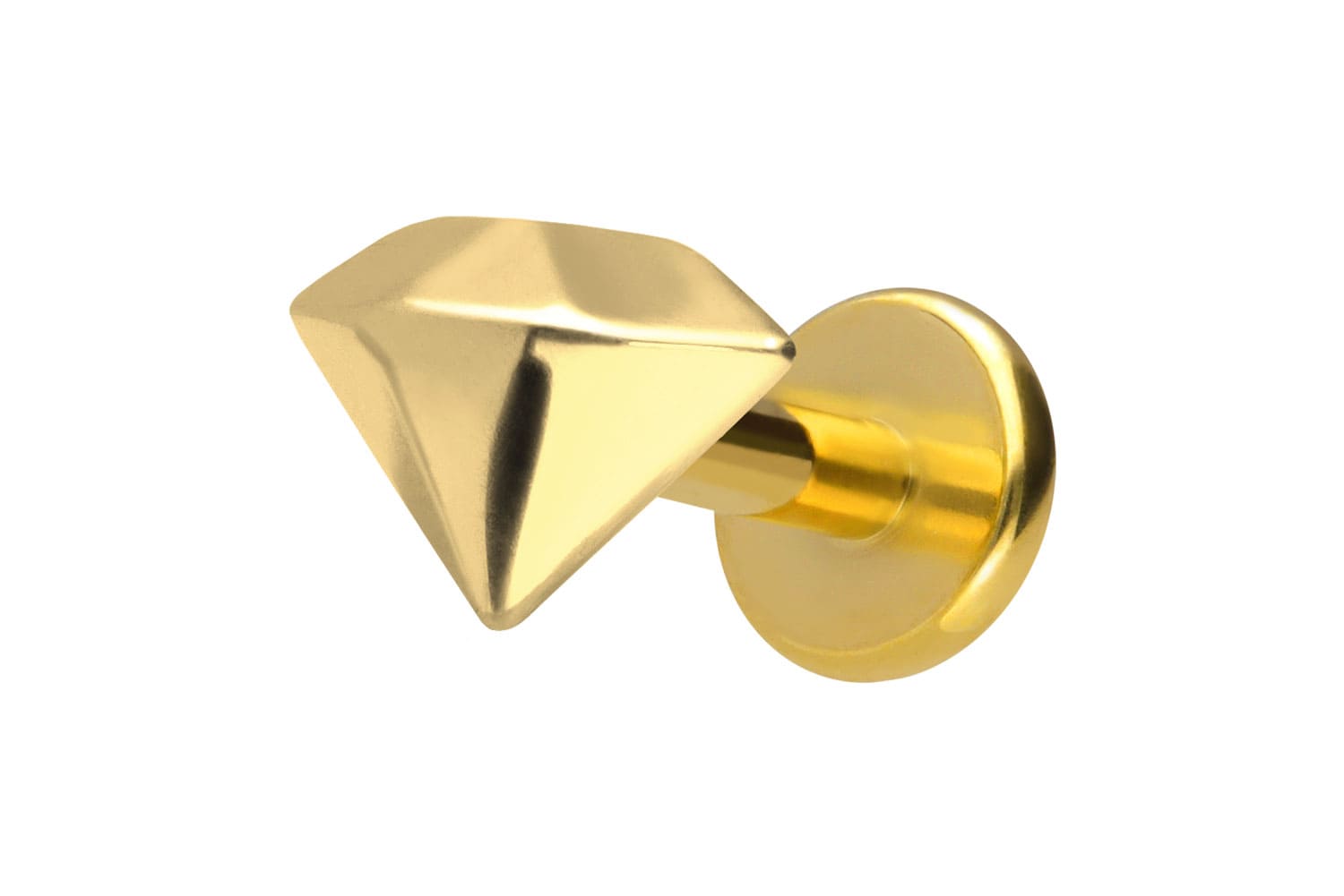 Titan Labret Piercing mit Innengewinde DIAMANT